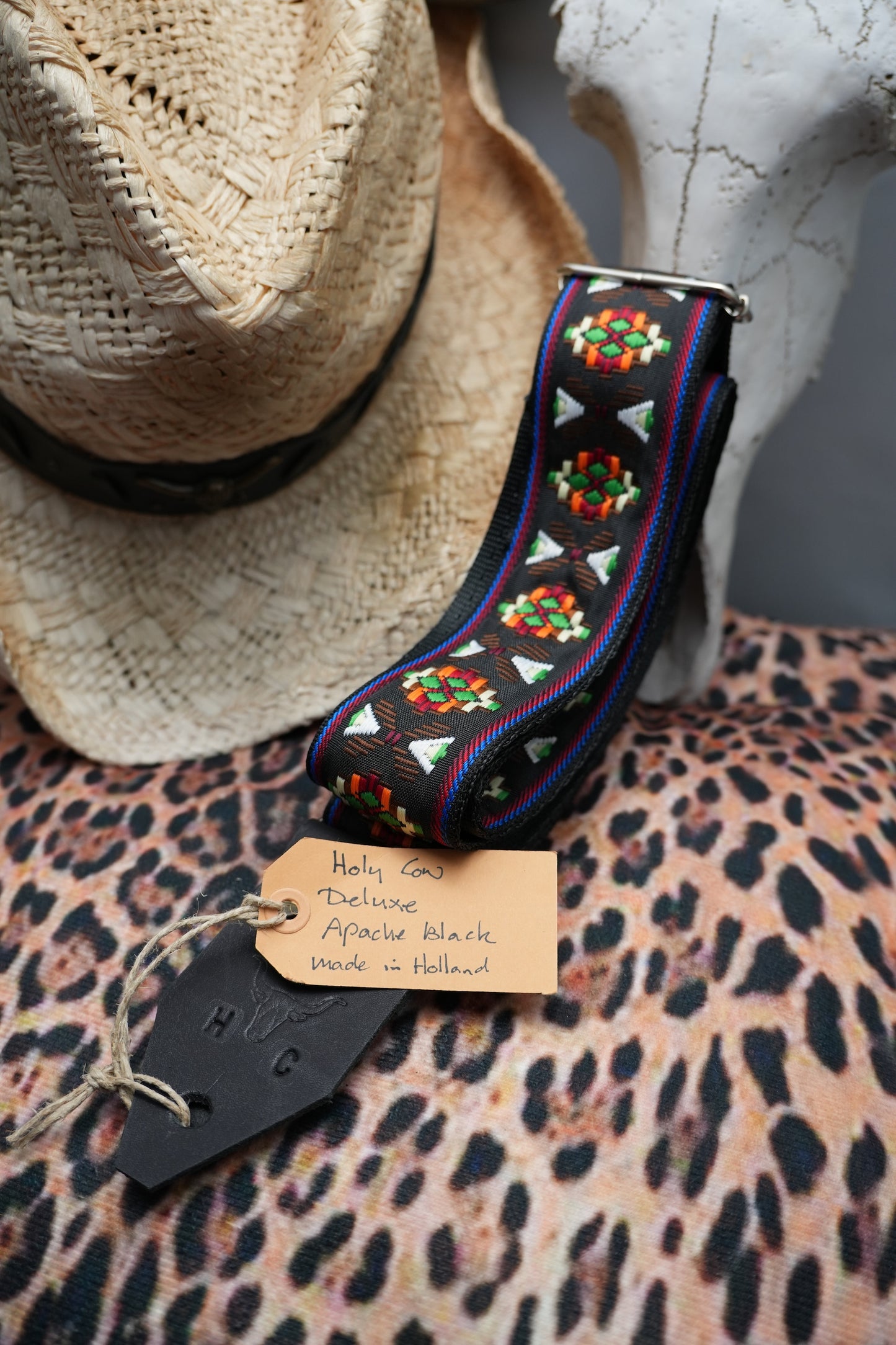 Holy Cow Straps Deluxe Apache Black - Hand Made