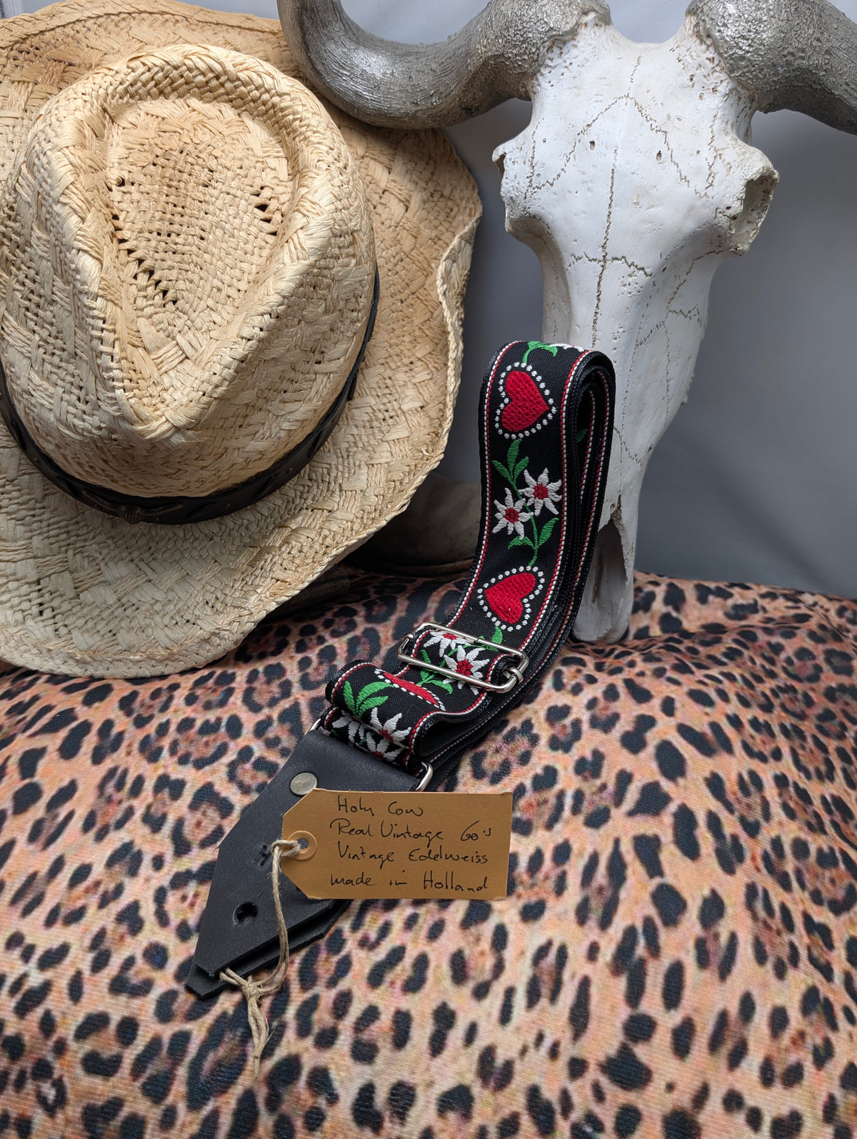 Holy Cow Straps Real Vintage 60's Vintage Edelweiss - Hand Made