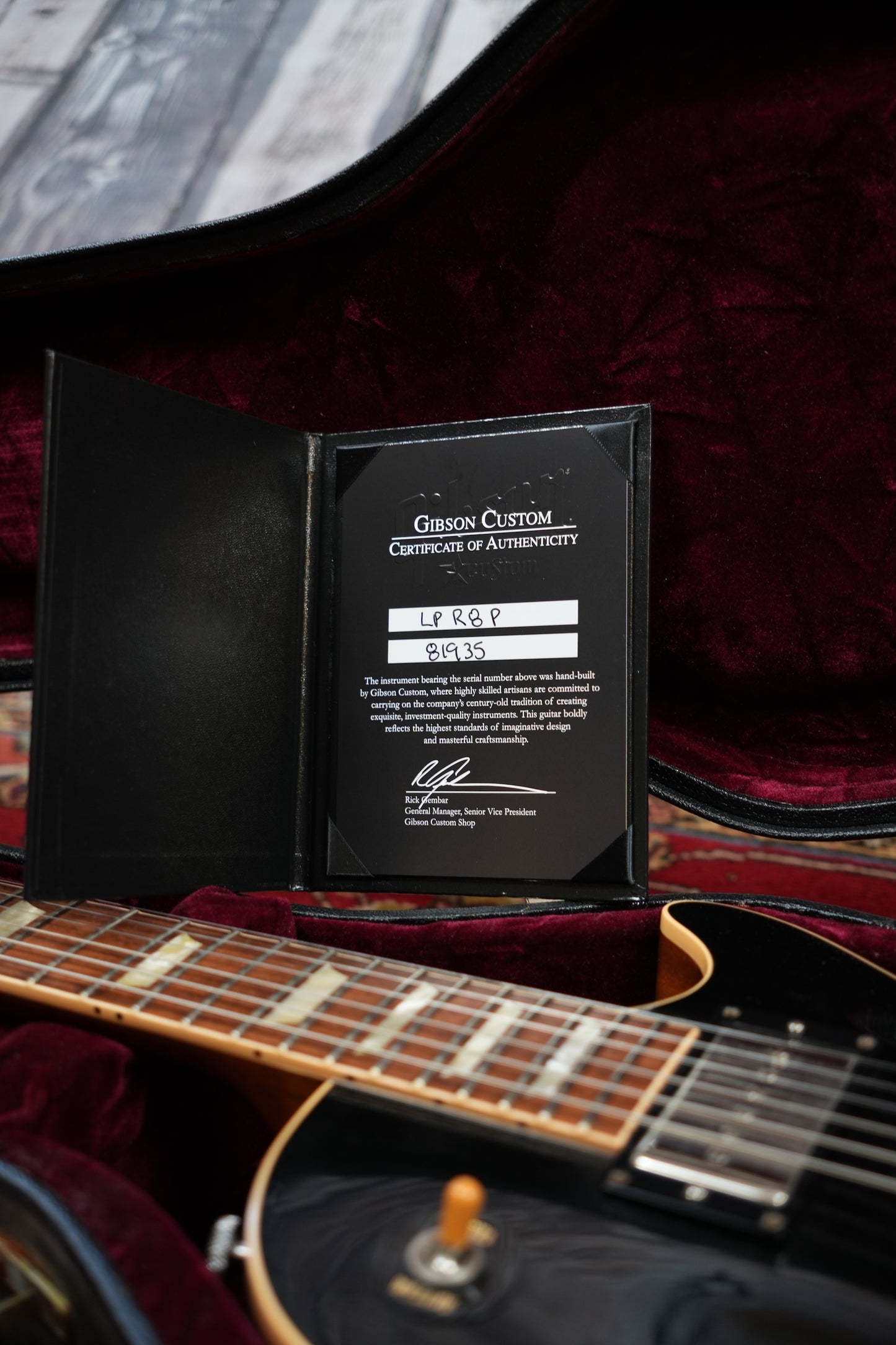 Gibson 2011 Les Paul standard R8 Custom shop  blacktop one off!