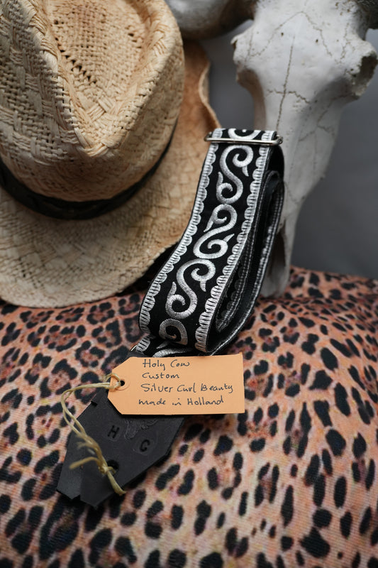 Holy Cow Straps Custom Silver Curl Beauty - Hand Made