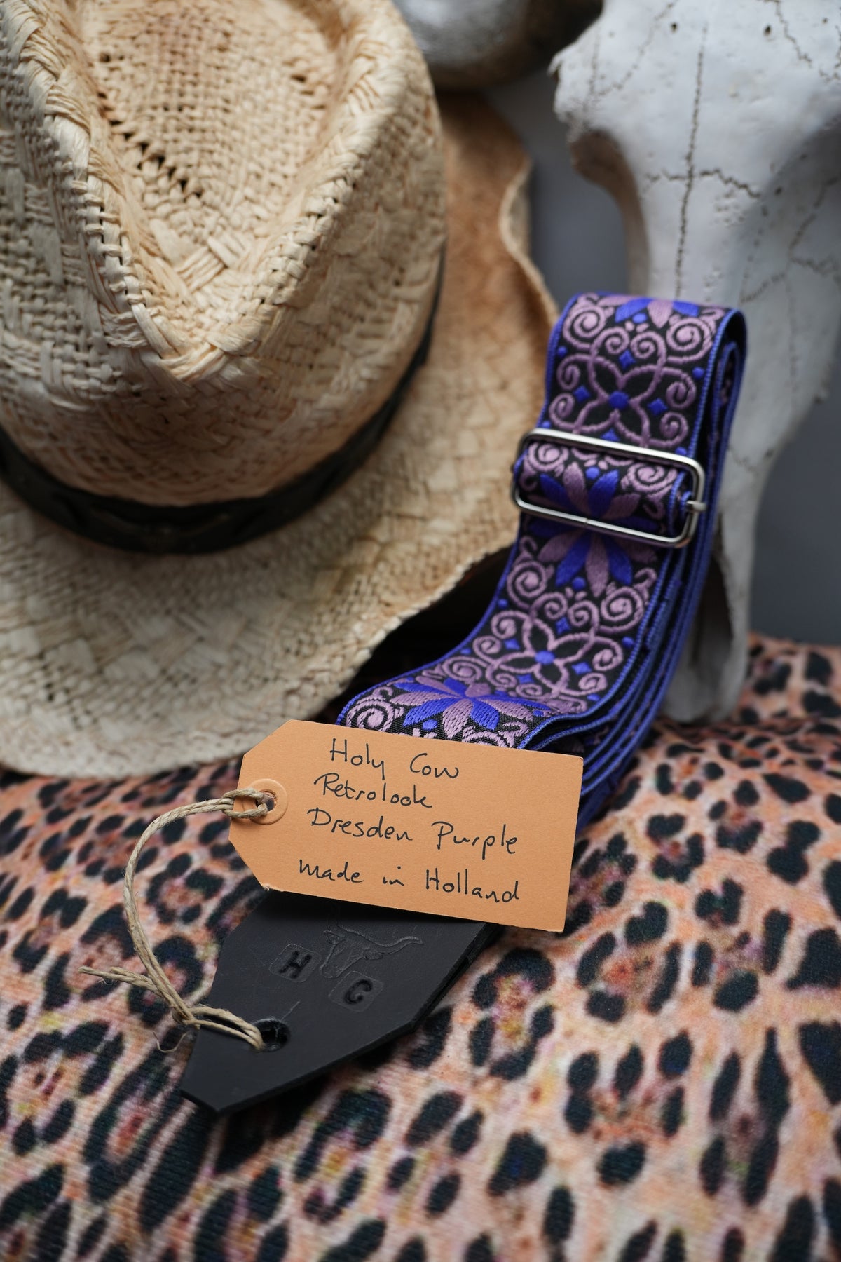 Holy Cow Straps Retrolook Dresden Purple - Hand Made