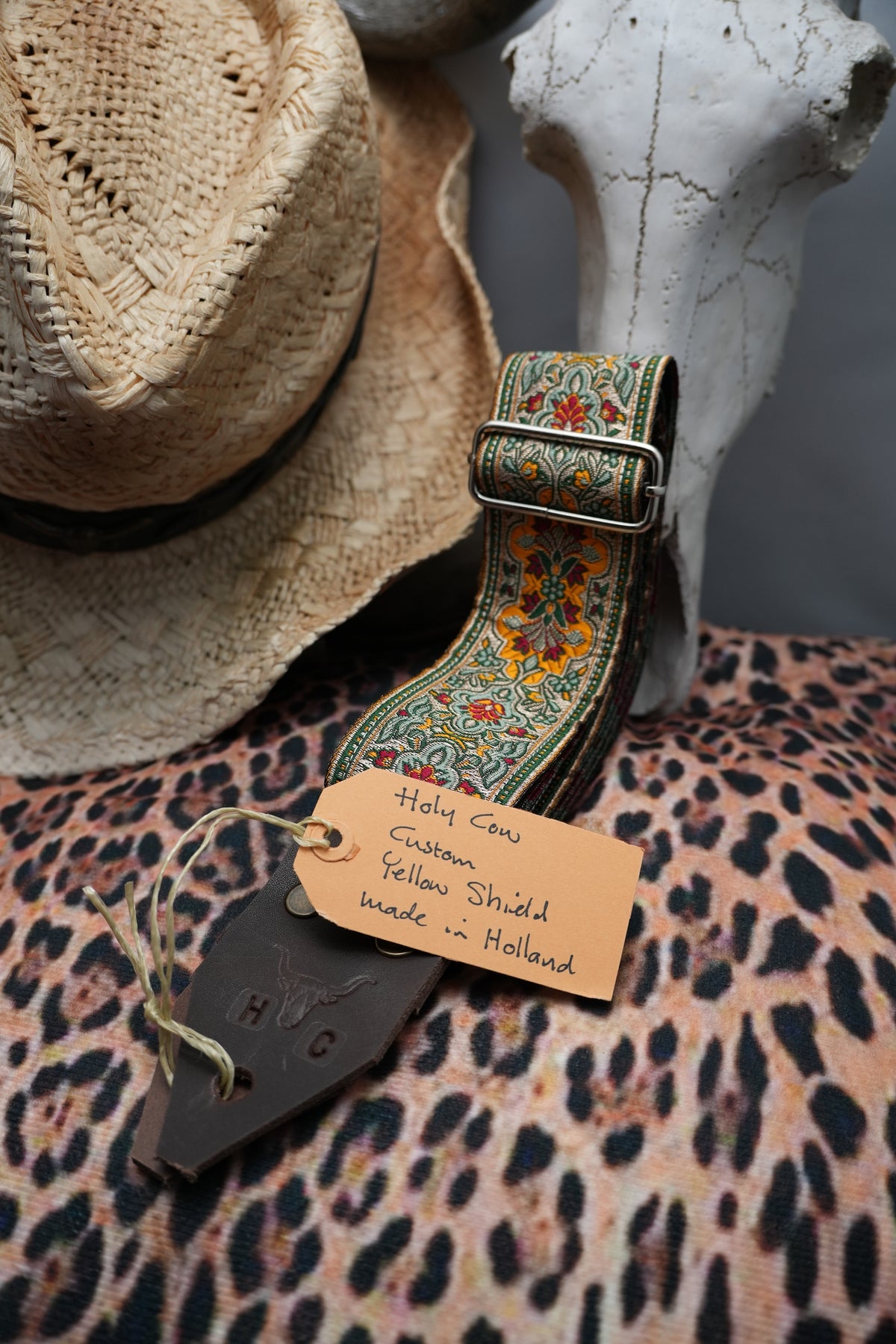 Holy Cow Straps Custom Yellow Shield - Hand Made