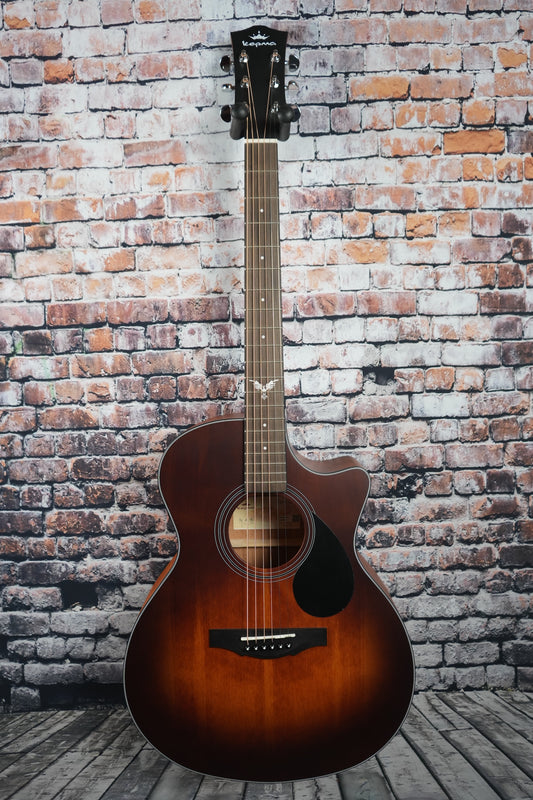 KEPMA F0-B Phoenix Vintage Burst + AcoustiFex K-10 Pickup