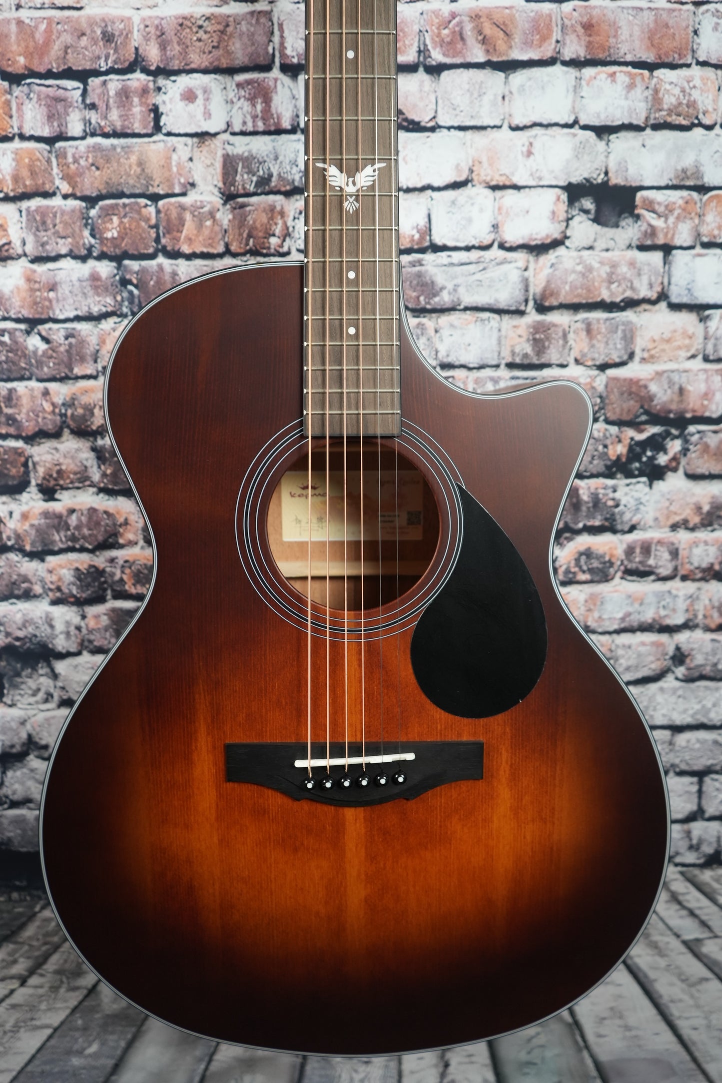 KEPMA F0-B Phoenix Vintage Burst + AcoustiFex K-10 Pickup