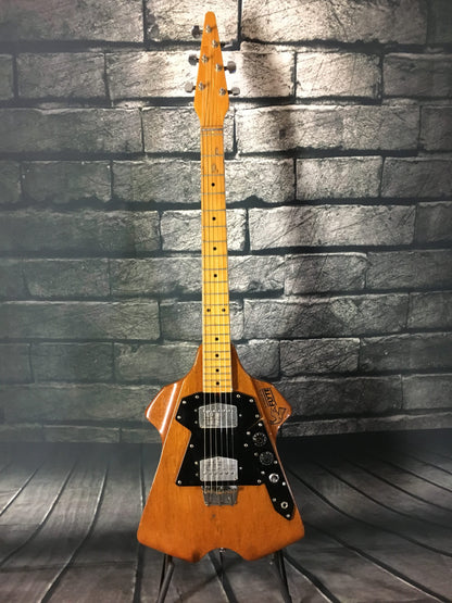 1975 JIM BURNS UK FLYTE NATURAL MAHOGANY ELECTRIC GUITAR