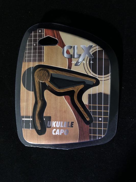 CLX Capo Ukelele Dark wood