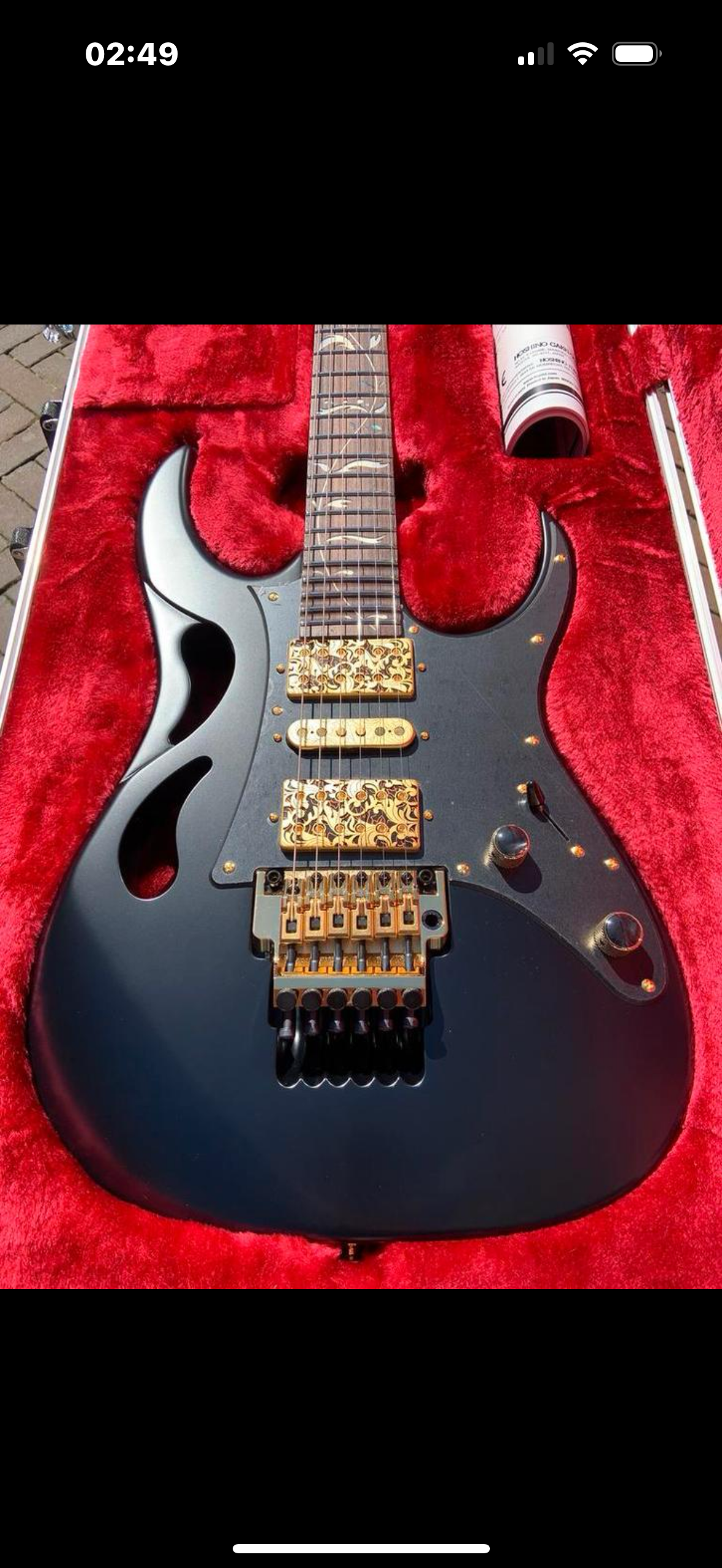 Ibanez PIA3761-XB Onyx Black Steve Vai Signature